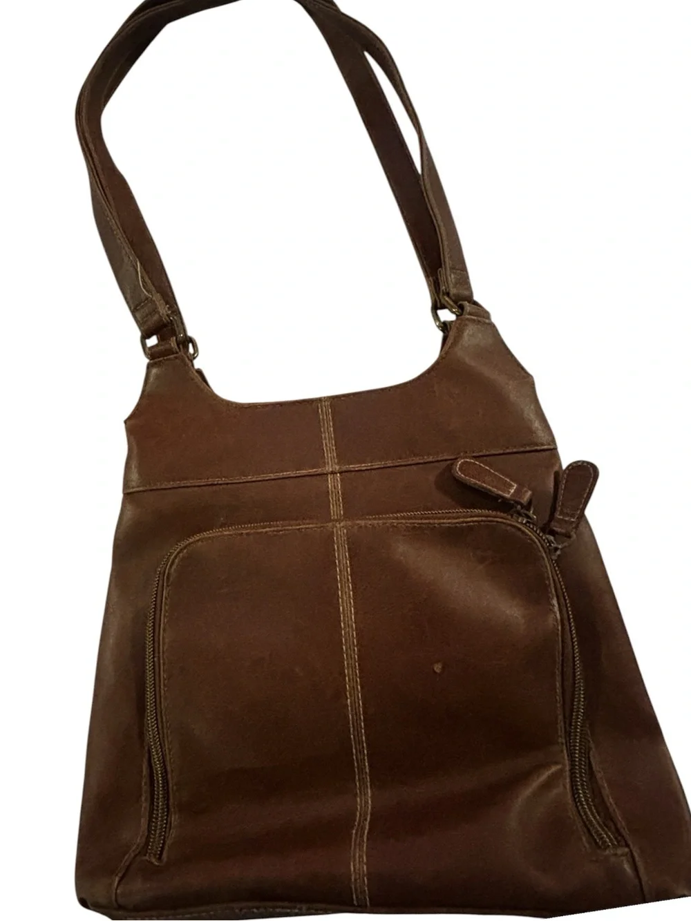 Vintage 90s Y2K Mudd Vegan leather shoulder bag brown